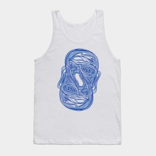 Symmetrical half face drawing - Abstract face #12 Tank Top